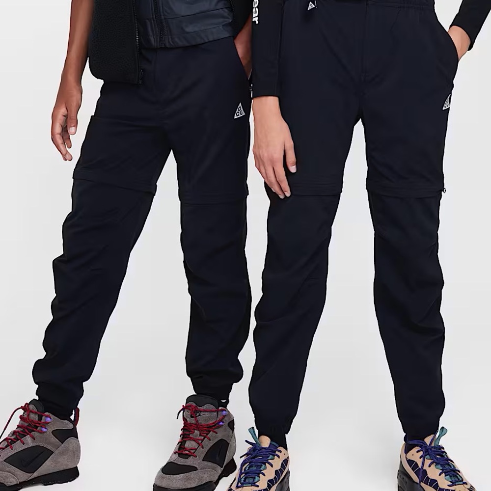 Nike ACG Repel Convertible Hiking Pants Youth Kids sz XL FD3150 010 Black